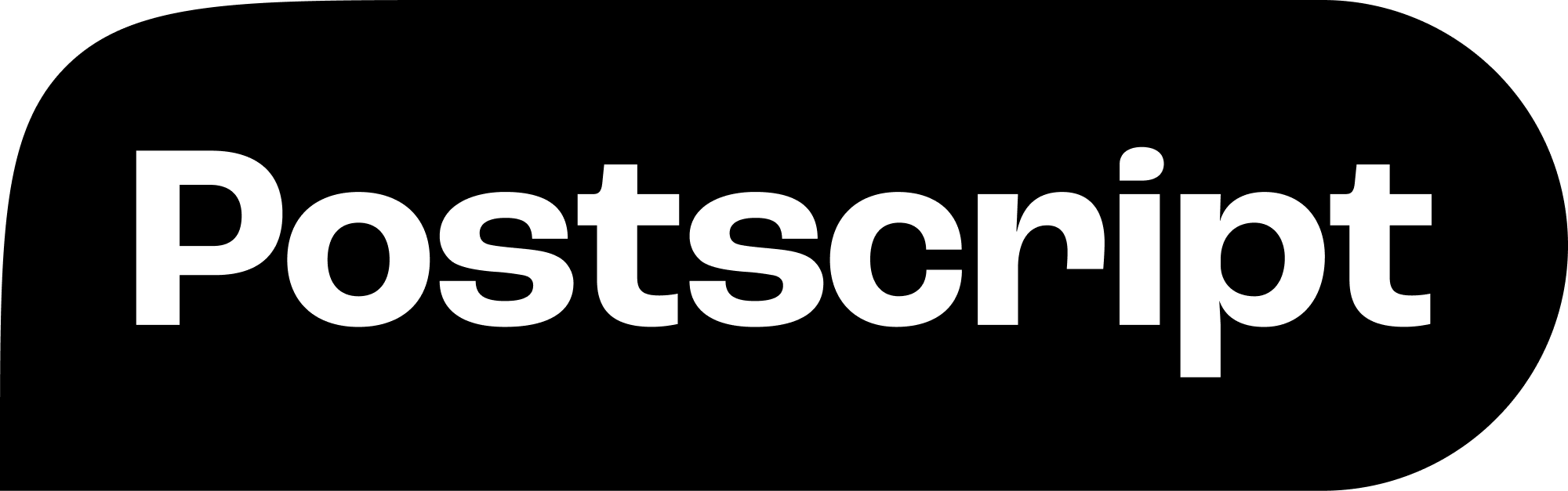 Postscript Logo Knockout Black